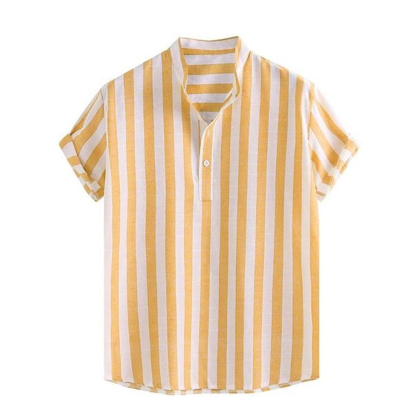 men holiday short sleeve shirt hawaiian beach summer striped button turn-down collar casual shirt#g20, White;black
men holiday short sleeve shirt hawaiian beach summer striped button turn-down collar casual shirt#g20, White;black