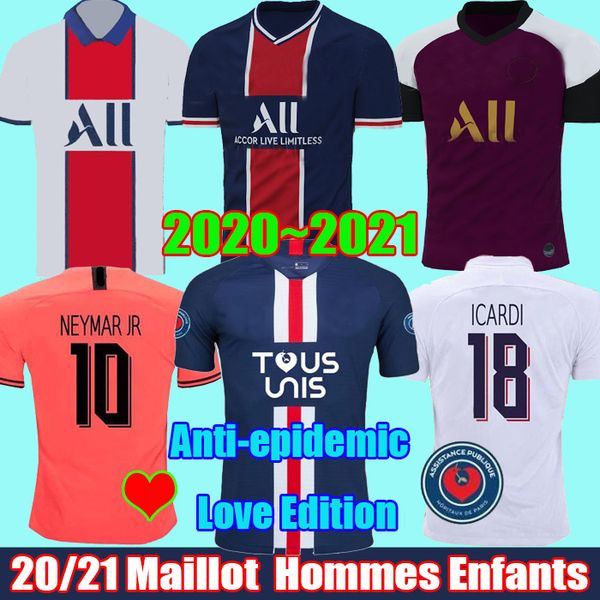2020 2021 PSG футбольные майки Love Edition Maillots de football shirt 19 20 21 MBAPPE ICARDI 4TH Forth football Jersey camiseta мужские детские наборы
2020 2021 PSG футбольные майки Love Edition Maillots de football shirt 19 20 21 MBAPPE ICARDI 4TH Forth football Jersey camiseta мужские детские наборы