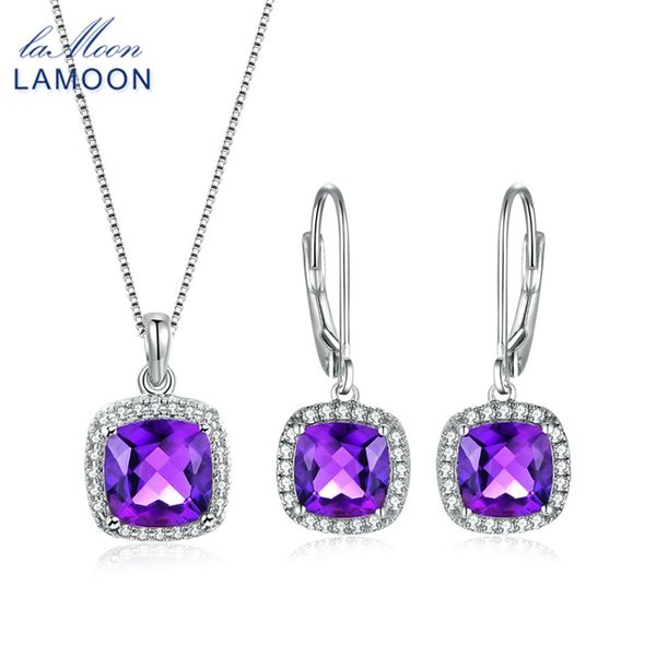lamoon purple amethyst jewelry sets 45cm/18 inches chain pendant necklace+6*6mm natural gemstone earrings for women v001-5, Black
lamoon purple amethyst jewelry sets 45cm/18 inches chain pendant necklace+6*6mm natural gemstone earrings for women v001-5, Black