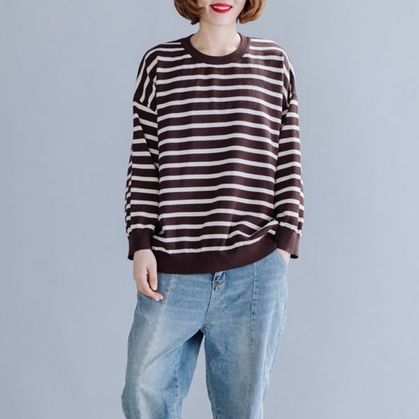 johnature 2019 winter casual полосатый 3 цвета свободный свитер женщин новые o-образным вырезом полный рукава кнопка корейский пуловер вязан, White;black
johnature 2019 winter casual полосатый 3 цвета свободный свитер женщин новые o-образным вырезом полный рукава кнопка корейский пуловер вязан, White;black