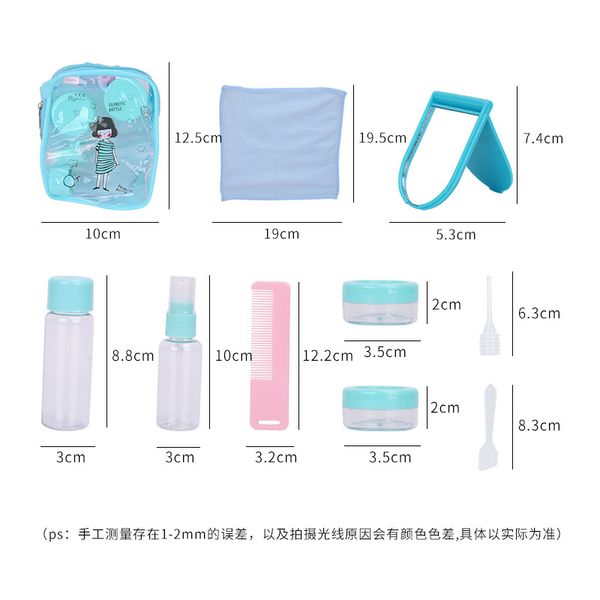 2019 new portable travel cosmetics sub-bottle set small watering can hydrating press plastic spray bottle
2019 new portable travel cosmetics sub-bottle set small watering can hydrating press plastic spray bottle