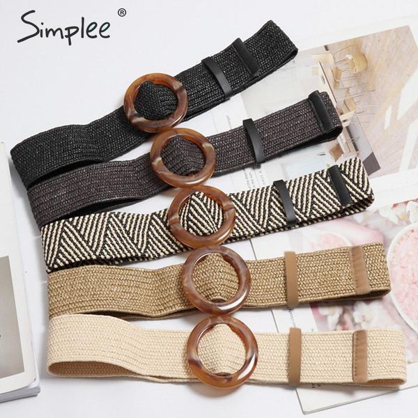 simplee bohemian wide belt for women straw buckle belt decoration dress casual female braided wide strap jade accessories, Black;brown
simplee bohemian wide belt for women straw buckle belt decoration dress casual female braided wide strap jade accessories, Black;brown