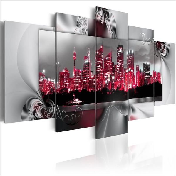 ( no frame)5pcs/set abstract night view of modern architecture dream about sydney art print frameless canvas painting wall picture home deco
( no frame)5pcs/set abstract night view of modern architecture dream about sydney art print frameless canvas painting wall picture home deco
