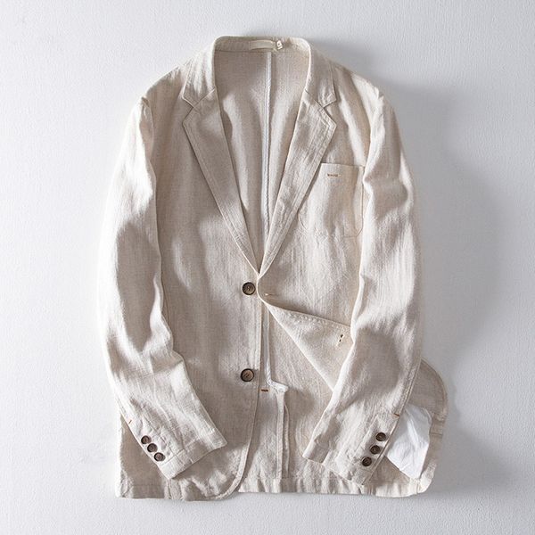 men's slim fit linen jacket blend pocket solid long sleeve style british trend linen suits blazer jacket outwear male blazer, White;black
men's slim fit linen jacket blend pocket solid long sleeve style british trend linen suits blazer jacket outwear male blazer, White;black