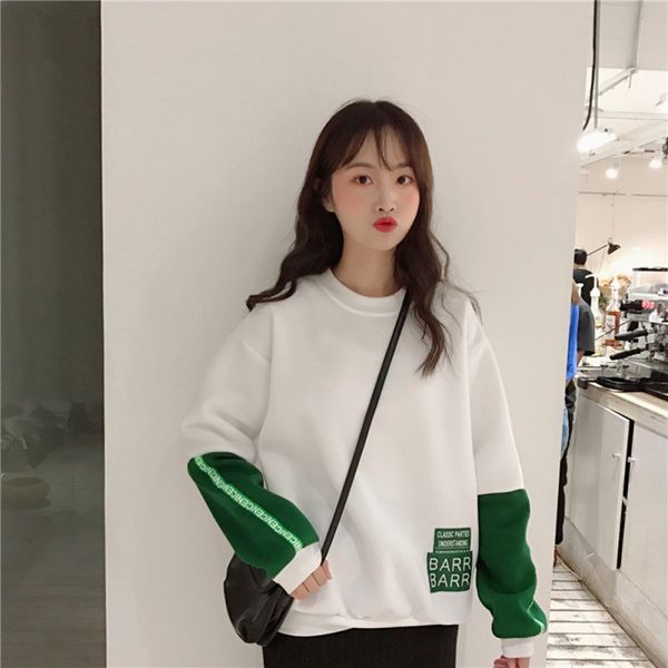 casual sweatshirt women autumn new fashion trend letter print sweatshirt round neck long-sleeved patchwork #25, Black
casual sweatshirt women autumn new fashion trend letter print sweatshirt round neck long-sleeved patchwork #25, Black
