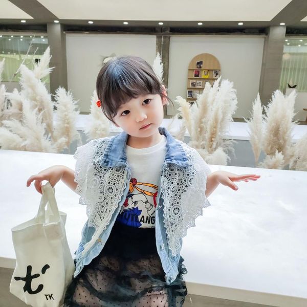spring summer baby girl children jeans coat waistcoat denim lace patchwork single breasted buttons kids vest 1 to 8 yrs x06, Blue
spring summer baby girl children jeans coat waistcoat denim lace patchwork single breasted buttons kids vest 1 to 8 yrs x06, Blue