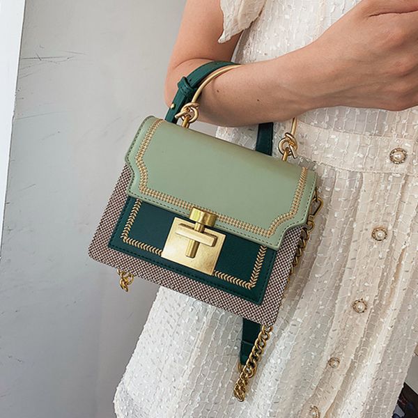 puimentiua контраст цвет pu кожа crossbody сумки для женщин цепи messenger плеча мешок с металлической ручкой леди tote сумки
puimentiua контраст цвет pu кожа crossbody сумки для женщин цепи messenger плеча мешок с металлической ручкой леди tote сумки