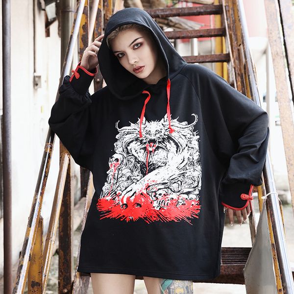 gothic women hoodie casual long buckle dragon print sleeve hooded sweatshirts hooded female jumper women tracksuits hoodie@50, Black
gothic women hoodie casual long buckle dragon print sleeve hooded sweatshirts hooded female jumper women tracksuits hoodie@50, Black