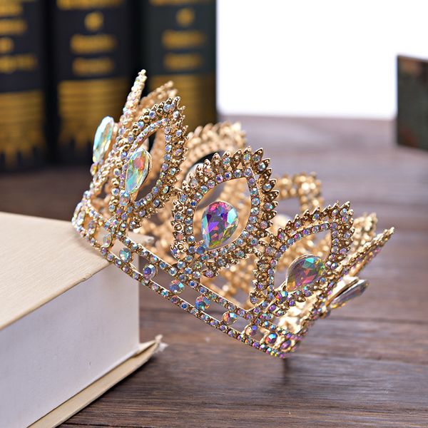 diezi small size luxury baroque gold crystal flower crown tiaras for women ab rhinestone girls tiaras bride wedding hair jewelry, Golden;white
diezi small size luxury baroque gold crystal flower crown tiaras for women ab rhinestone girls tiaras bride wedding hair jewelry, Golden;white