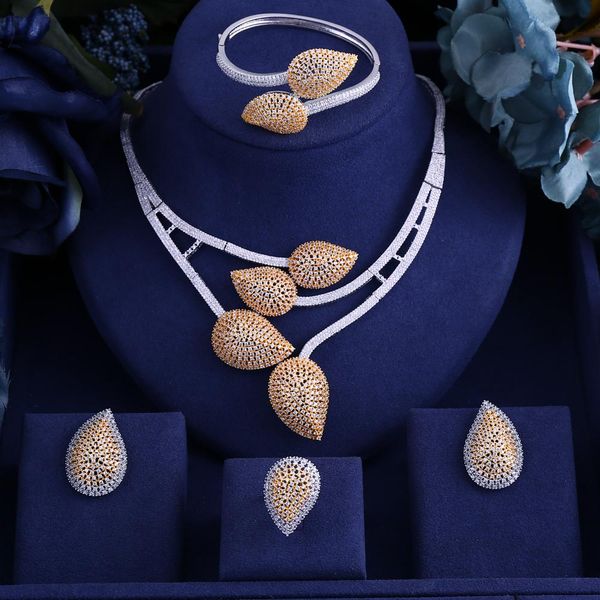 jankelly 2 tones 4pcs bridal zirconia jewelry sets for women party, god ki luxury dubai nigeria cz crystal wedding jewelry sets, Slivery;golden
jankelly 2 tones 4pcs bridal zirconia jewelry sets for women party, god ki luxury dubai nigeria cz crystal wedding jewelry sets, Slivery;golden