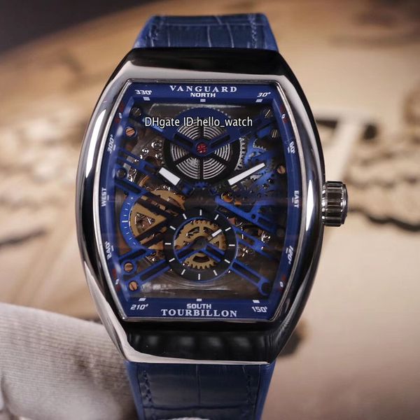 new men's collection vanguard steel case v 45 s6 sqt nr blue skeleton dial automatic mens watch blue leather strap gents watches hello, Slivery;brown
new men's collection vanguard steel case v 45 s6 sqt nr blue skeleton dial automatic mens watch blue leather strap gents watches hello, Slivery;brown