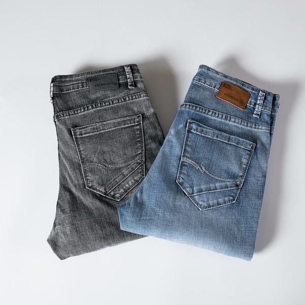 new arrival spring style men boutique denim jeans business casual solid men's slim trousers pants plus size 28-40, Blue
new arrival spring style men boutique denim jeans business casual solid men's slim trousers pants plus size 28-40, Blue