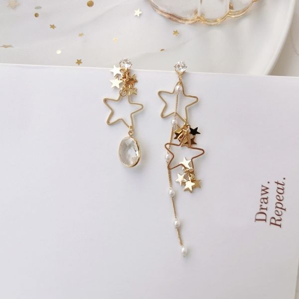 korea fashion beautiful crystal imitation pearl stars tassel asymmetry earrings temperament sweet girl women jewelry accessories, Silver
korea fashion beautiful crystal imitation pearl stars tassel asymmetry earrings temperament sweet girl women jewelry accessories, Silver