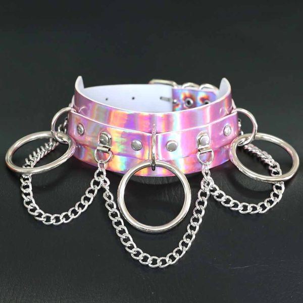 trendy new women chain necklace round gift punk style rock club cool colorful pu torques fashion girl accessories cheap, Silver
trendy new women chain necklace round gift punk style rock club cool colorful pu torques fashion girl accessories cheap, Silver