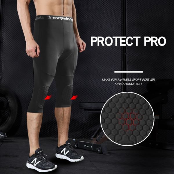 safety anti-collision basketball shorts men fitness training 3/4 leggings with knee pads sports 3xl compression trousers, White;black
safety anti-collision basketball shorts men fitness training 3/4 leggings with knee pads sports 3xl compression trousers, White;black