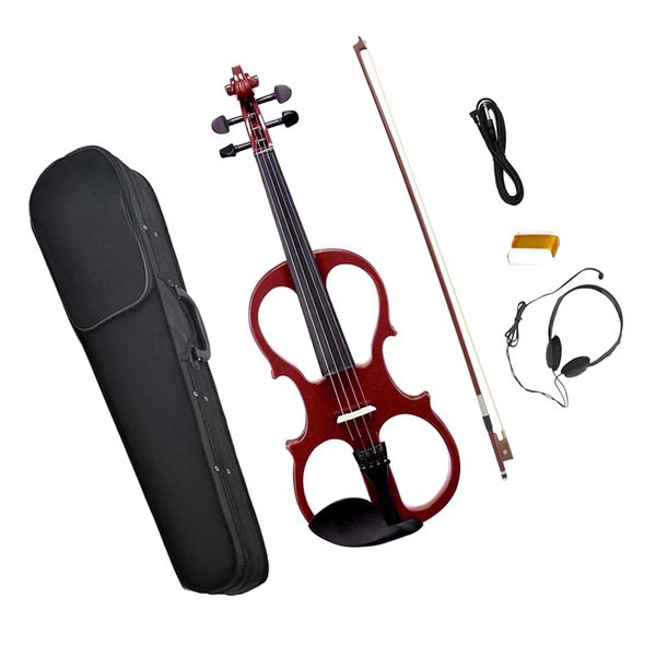 novelty wine red 4/4 size silent electric violin fiddle string instrument stage accessory
novelty wine red 4/4 size silent electric violin fiddle string instrument stage accessory