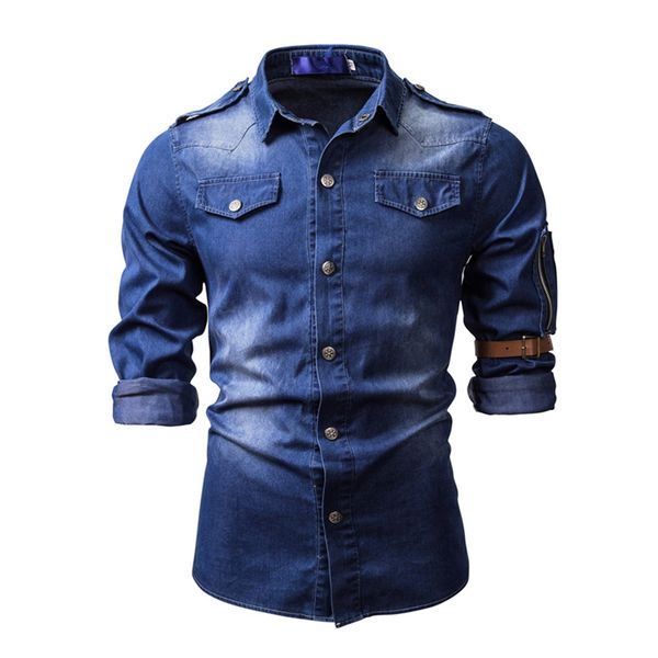 washed denim shirts men long sleeve lapel jeans biker blouses spring autumn men's motorcycle denim shirt d25, White;black
washed denim shirts men long sleeve lapel jeans biker blouses spring autumn men's motorcycle denim shirt d25, White;black