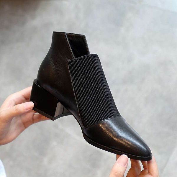 popular boots solid classic oxford pointed toe slip on soft genuine leather spring shoes brand concise ankle boots, Black
popular boots solid classic oxford pointed toe slip on soft genuine leather spring shoes brand concise ankle boots, Black