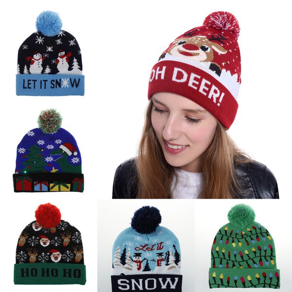 christmas women's knit hat wool ball beanies cap led light lady knitted hat warm cap crochet hats m221, Blue;gray
christmas women's knit hat wool ball beanies cap led light lady knitted hat warm cap crochet hats m221, Blue;gray