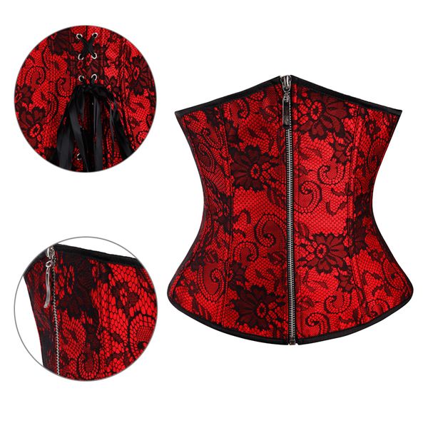 woman waist shaping underbust corset shapewear intimates body slim jacquard black red white corset, Black;white
woman waist shaping underbust corset shapewear intimates body slim jacquard black red white corset, Black;white
