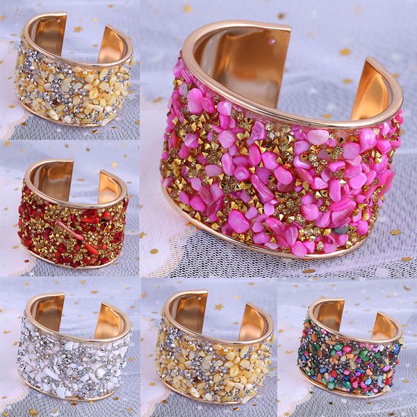 fashion gravel rhinestones opening wide bracelets metal alloy crystal bangle creative multicolors bracelet designer jewelry gifts, Black
fashion gravel rhinestones opening wide bracelets metal alloy crystal bangle creative multicolors bracelet designer jewelry gifts, Black
