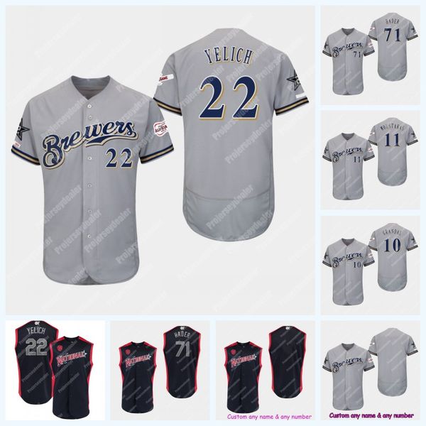 22 Christian Yelich 2019 All-Star Game 11 Moustakas Milwaukee 10 Yasmani Grandal Brewers 71 Josh Hader Baseball Jersey All Stitched
22 Christian Yelich 2019 All-Star Game 11 Moustakas Milwaukee 10 Yasmani Grandal Brewers 71 Josh Hader Baseball Jersey All Stitched