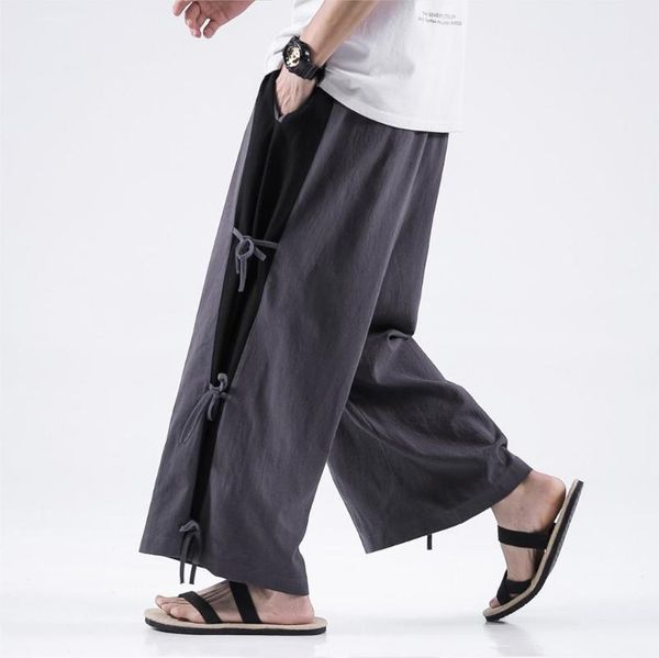spring autumn new casual cotton linen pants chinese style retro hanfu wide leg pants elastic waist men straight trousers, Black
spring autumn new casual cotton linen pants chinese style retro hanfu wide leg pants elastic waist men straight trousers, Black
