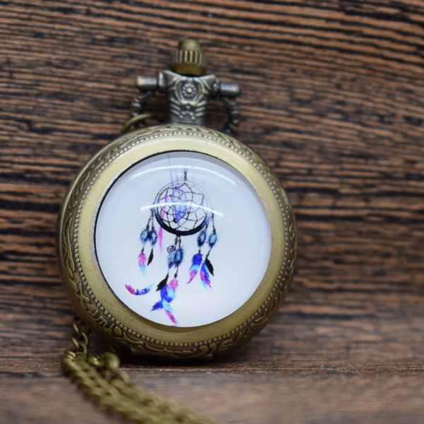 women/girls dreamcatcher pocket watch fashion casual diy glass necklace pendant watches, Slivery;golden
women/girls dreamcatcher pocket watch fashion casual diy glass necklace pendant watches, Slivery;golden
