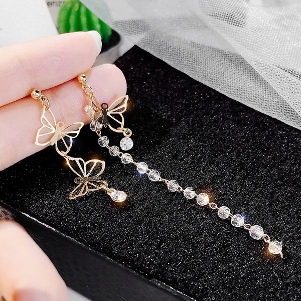 dangle & chandelier butterfly crystal long earrings for women tassel cute drop earring vintage korean woman brincos 2021 pendientes jewelry, Silver
dangle & chandelier butterfly crystal long earrings for women tassel cute drop earring vintage korean woman brincos 2021 pendientes jewelry, Silver
