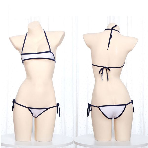 women bra halter neck micro bikini three point strappy lingerie set cosplay sissy open mini cup bra underwear, Red;black
women bra halter neck micro bikini three point strappy lingerie set cosplay sissy open mini cup bra underwear, Red;black