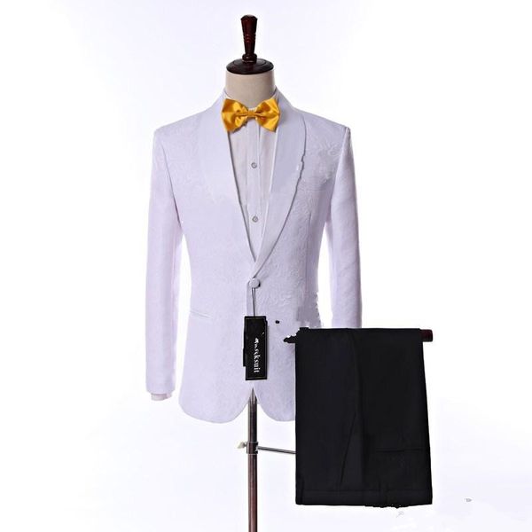 new popular side vent one button white paisley groom tuxedos shawl lapel slim fit groomsmen wedding men party suits (jacket+pants+tie) 349, Black;gray
new popular side vent one button white paisley groom tuxedos shawl lapel slim fit groomsmen wedding men party suits (jacket+pants+tie) 349, Black;gray