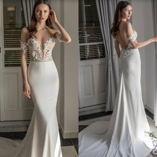 julie vino 2020 beach wedding dresses off shoulder lace 3d floral appliques mermaid bridal gowns backless beaded vestido de novia, White
julie vino 2020 beach wedding dresses off shoulder lace 3d floral appliques mermaid bridal gowns backless beaded vestido de novia, White