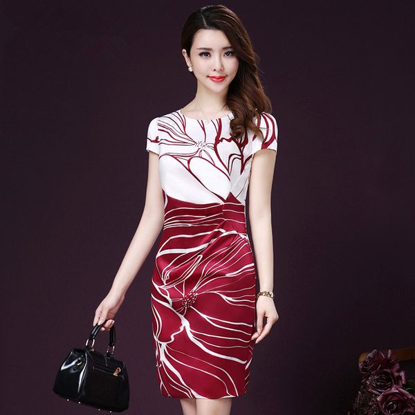 2019 new ol luxury dresses print women knee-length dresses elegant silk faux dress office lady vestidos plus size, Black;gray
2019 new ol luxury dresses print women knee-length dresses elegant silk faux dress office lady vestidos plus size, Black;gray