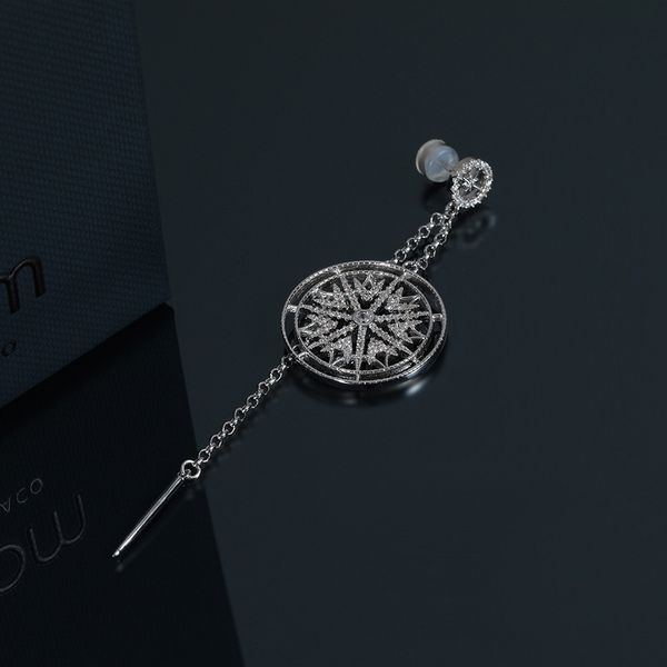 2019 new arrival europe 925 sterling sliver tassel single round earrings crystal brand original irregular earrings for women, Silver
2019 new arrival europe 925 sterling sliver tassel single round earrings crystal brand original irregular earrings for women, Silver