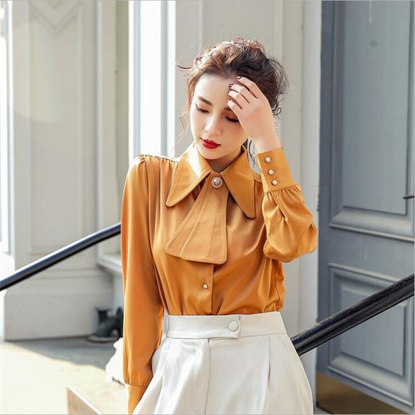 spring and autumn 2020 new korean version french lady's shirt, design sense of retro versatile professional light ripe shirt, White
spring and autumn 2020 new korean version french lady's shirt, design sense of retro versatile professional light ripe shirt, White