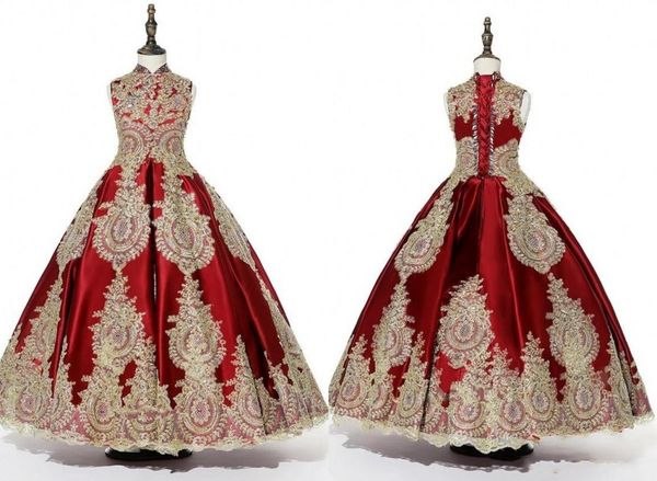 burgundy gold lace applique little girls pageant dresses crystal beaded sequin kids prom evening party flower girls dress, White;red
burgundy gold lace applique little girls pageant dresses crystal beaded sequin kids prom evening party flower girls dress, White;red