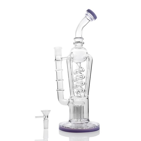 

bong glass thick glass helix perc recylcle oil rigs arm tree perc filter glass Pipe water pipes with 14mm joint