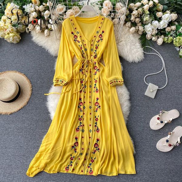 casual dresses dress women holiday style national embroidery close waist vintage v-neck comfort elegant plus size, Black;gray
casual dresses dress women holiday style national embroidery close waist vintage v-neck comfort elegant plus size, Black;gray