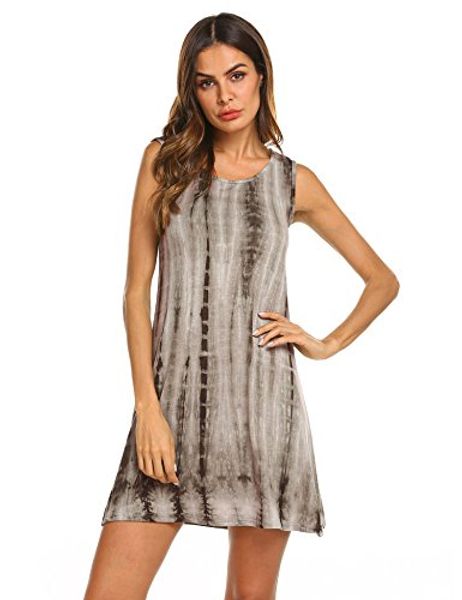 finefolk women's tie dye ombre sleeveless casual loose t-shirt dress swing tunic top, Black;gray
finefolk women's tie dye ombre sleeveless casual loose t-shirt dress swing tunic top, Black;gray