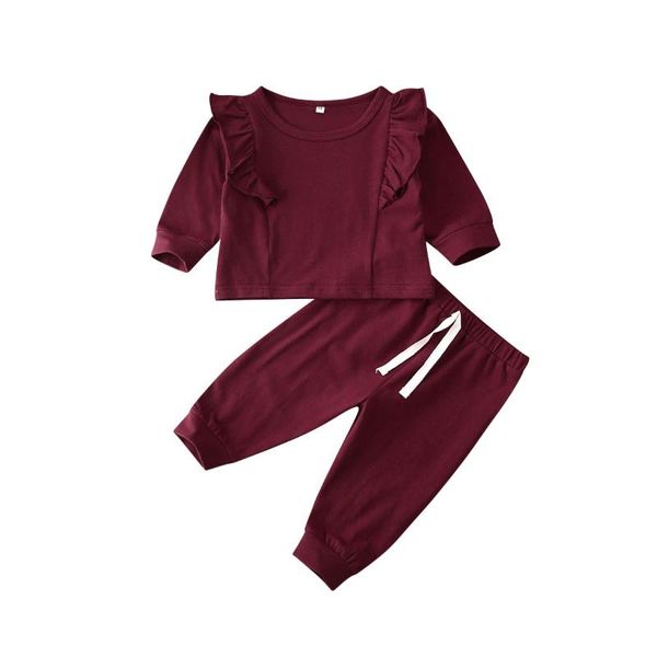 infant baby girl wine red outfit clothe sleeve t-shirts blouse + drawstring long pants set 2 pieces, White
infant baby girl wine red outfit clothe sleeve t-shirts blouse + drawstring long pants set 2 pieces, White