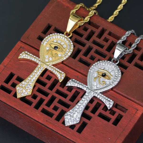 fashion- ankh diamonds pendant necklaces for men women luxury eye of horus pendants gold silver stainless steel religious necklace jewelry
fashion- ankh diamonds pendant necklaces for men women luxury eye of horus pendants gold silver stainless steel religious necklace jewelry