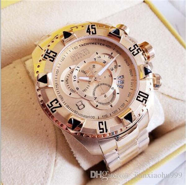 2019 swiss invicta very large rotating dial super quality men's watch tungsten steel multifunction gold quartz watch, Slivery;brown
2019 swiss invicta very large rotating dial super quality men's watch tungsten steel multifunction gold quartz watch, Slivery;brown