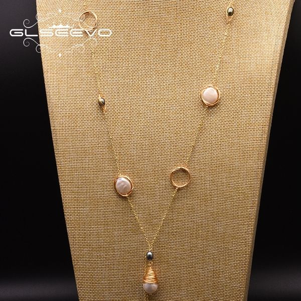 glseevo natural fresh water pearl long pendant necklace for women winter women accesories jewellery collares de moda 2019 gn0158, Silver
glseevo natural fresh water pearl long pendant necklace for women winter women accesories jewellery collares de moda 2019 gn0158, Silver