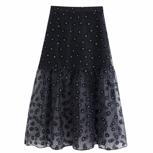 women vintage flower printing transparent organza skirt faldas mujer ladies back elasti waist vestidos casual slim skirts qun541, Black
women vintage flower printing transparent organza skirt faldas mujer ladies back elasti waist vestidos casual slim skirts qun541, Black