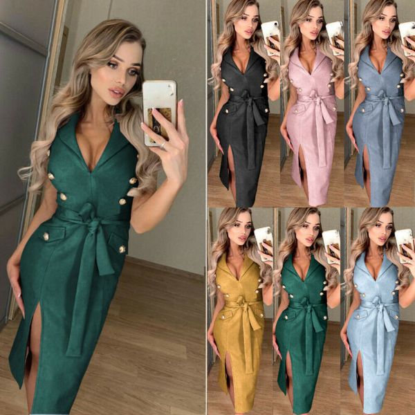 green summer dress club dress fashion womens sleeveless bodycon v-neck button sundress vest button belt dresses, Black;gray
green summer dress club dress fashion womens sleeveless bodycon v-neck button sundress vest button belt dresses, Black;gray