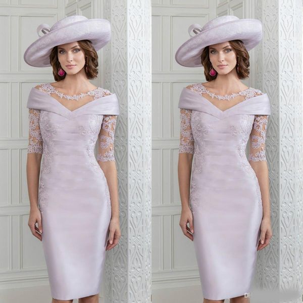 light purple lace mother of the bride dresse half sleeve jewel neck party gown arabic women evening wear wedding guest dress, Black;red
light purple lace mother of the bride dresse half sleeve jewel neck party gown arabic women evening wear wedding guest dress, Black;red