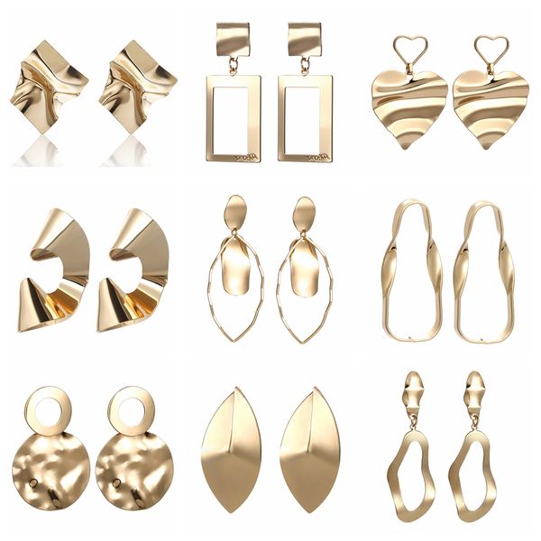 fashion metal statement earrings 2019 big geometric earrings for women hanging dangle drop earing modern jewelry, Silver
fashion metal statement earrings 2019 big geometric earrings for women hanging dangle drop earing modern jewelry, Silver