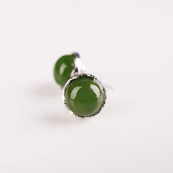 and tian yu silver-encrusted jade jade ear nails women's egg face simple fashion earrings earrings, Golden;silver
and tian yu silver-encrusted jade jade ear nails women's egg face simple fashion earrings earrings, Golden;silver