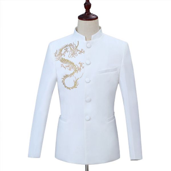 crystal men wedding suit blazer set traditional conference daily work chinese tunic suit stage performance drama host outfit, White;black
crystal men wedding suit blazer set traditional conference daily work chinese tunic suit stage performance drama host outfit, White;black