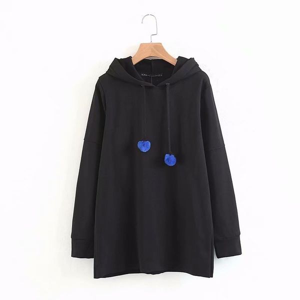 2019 summer and autumn new products western style women's dress black and white with pattern spherical hooded loose-fit hoodie 1
2019 summer and autumn new products western style women's dress black and white with pattern spherical hooded loose-fit hoodie 1